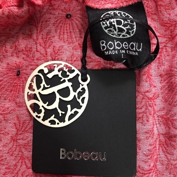 Bobeau Floral Paisley Print Flowy Bell Sleeve Peasant Blouse - Picture 5 of 6